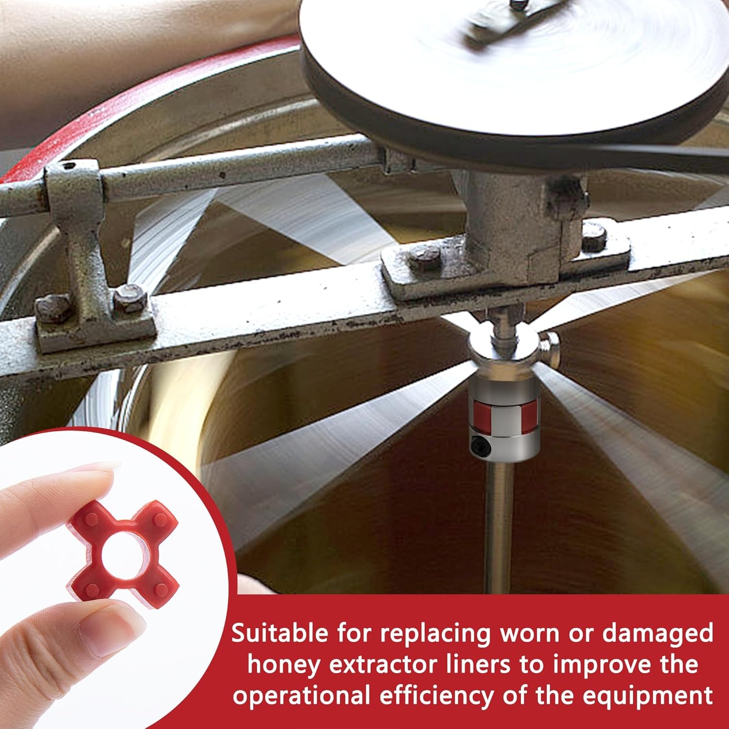 DECOHS 12 Pcs Electric Honey Extractor Bushing Connectors, Buffering Pad Connectors for Electric Honey Extractor Accessories, Cushioning Pads Connector for Honey Extractor Beekeeping Supplies