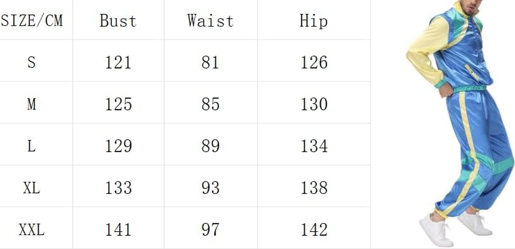 Women Men 80S 90S Costume Color Block Tracksuit Windbreaker Long Sleeve Zip Front Jacket Pants Headband Set image number 6