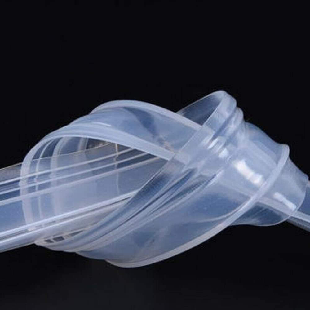 Shower Door Seal Strip, 78.7" Soft Frameless Glass Shower Door Sweep Side Seal to Stop Shower Leaks U Type,Fit for 10Mm (3/8&rdquo;) Glass Door Translucent image number 3