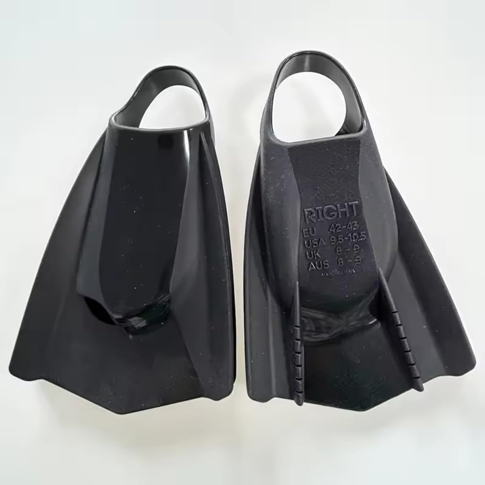 Swim Fins, Kids Youth Adults Swim Flippers for Lap Swimming, Silicone Short Blade Flippers Left/Right Custom Design, US Sizes 6.5-10.5 (S) image number 3