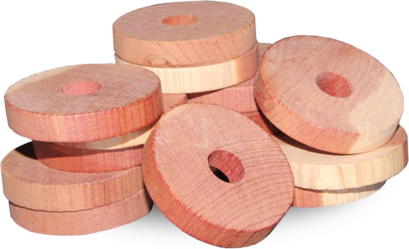 Yotsuba Cedar Rings, 12-Pack Cedar Rings for Clothes Storage - Natural Scented Insect Repellent for Moth Control - Easy to Hang on Hangers - Safe for Clothes, Linen, and Homes (Round Ring) image number 4
