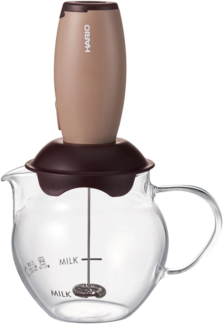 Hario Qto Electric Milk Frother with Server, 100Ml, Brown image number 3
