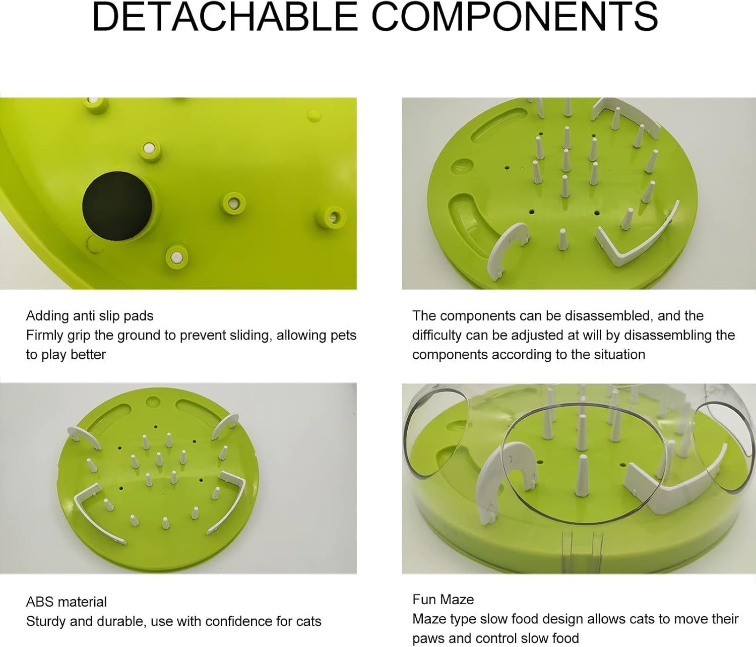 EVTSCAN Detachable Cat Slow Feeder Bowl, Adjustable Prevent Sliding Cat Puzzle, Feeding Slow Eating Bowl, for Cat Training image number 1