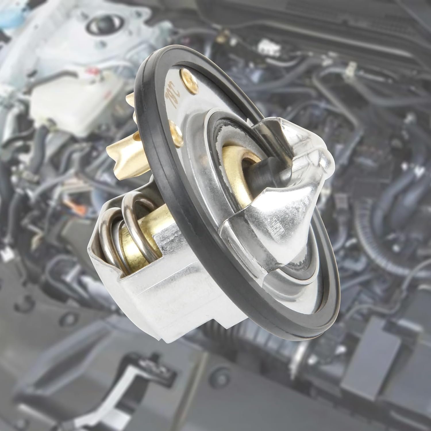 MITZONE Front & Rear Thermostat Kit with Seal Compatible with 2001-2017 Chevy Silverado 2500 HD 3500 Express 2500 3500 GMC Sierra 2500 HD 3500 Savana 2500 3500 6.6L Diesel image number 6