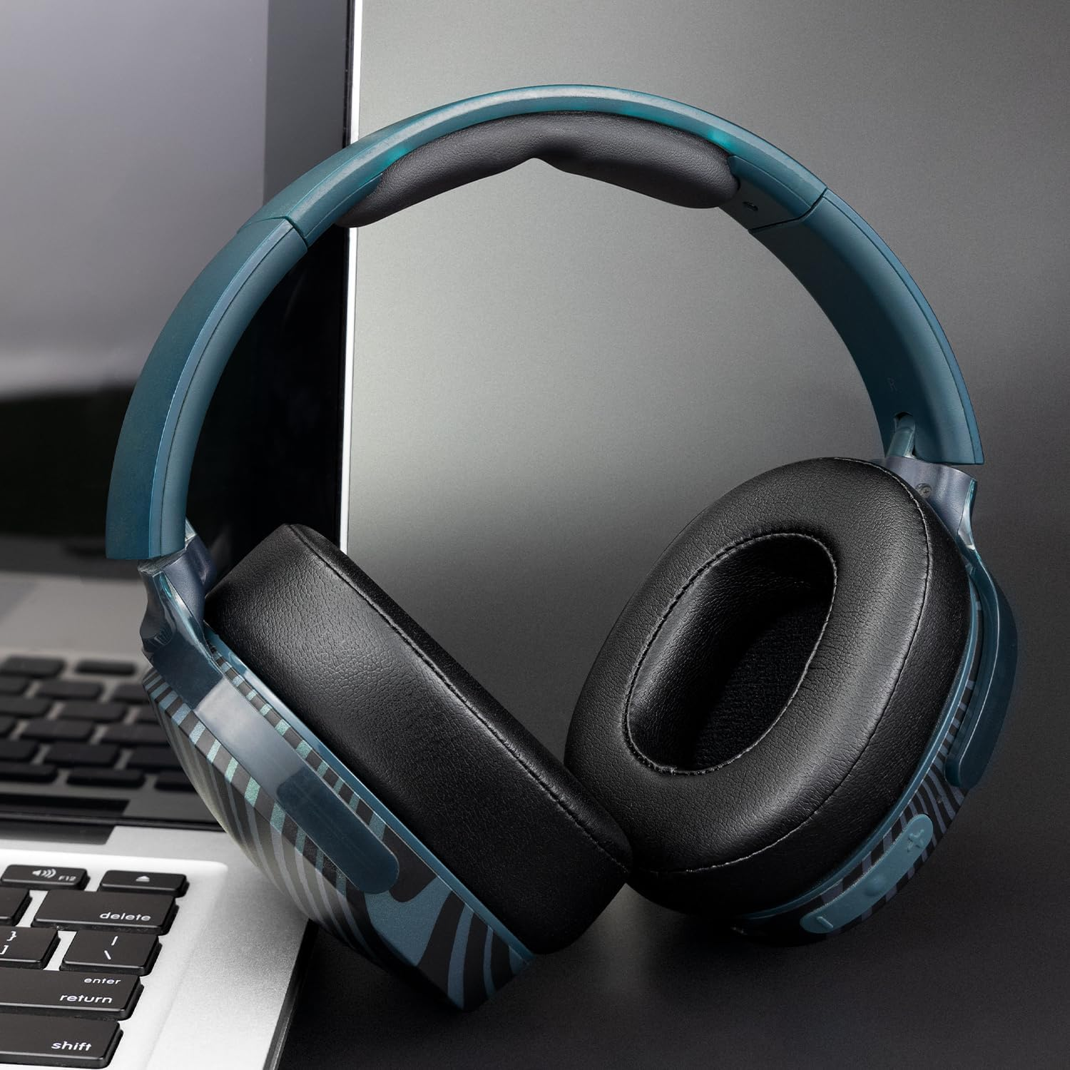 SOULWIT Replacement Earpads for Skullcandy Hesh 3/Anc/Evo & Crusher Wireless/Anc/Evo & Venue ANC Over-Ear Headphones, Ear Pads Cushions with Soft Protein Leather, Noise Isolation Foam - Black - Cooling Gel-Brown image number 7