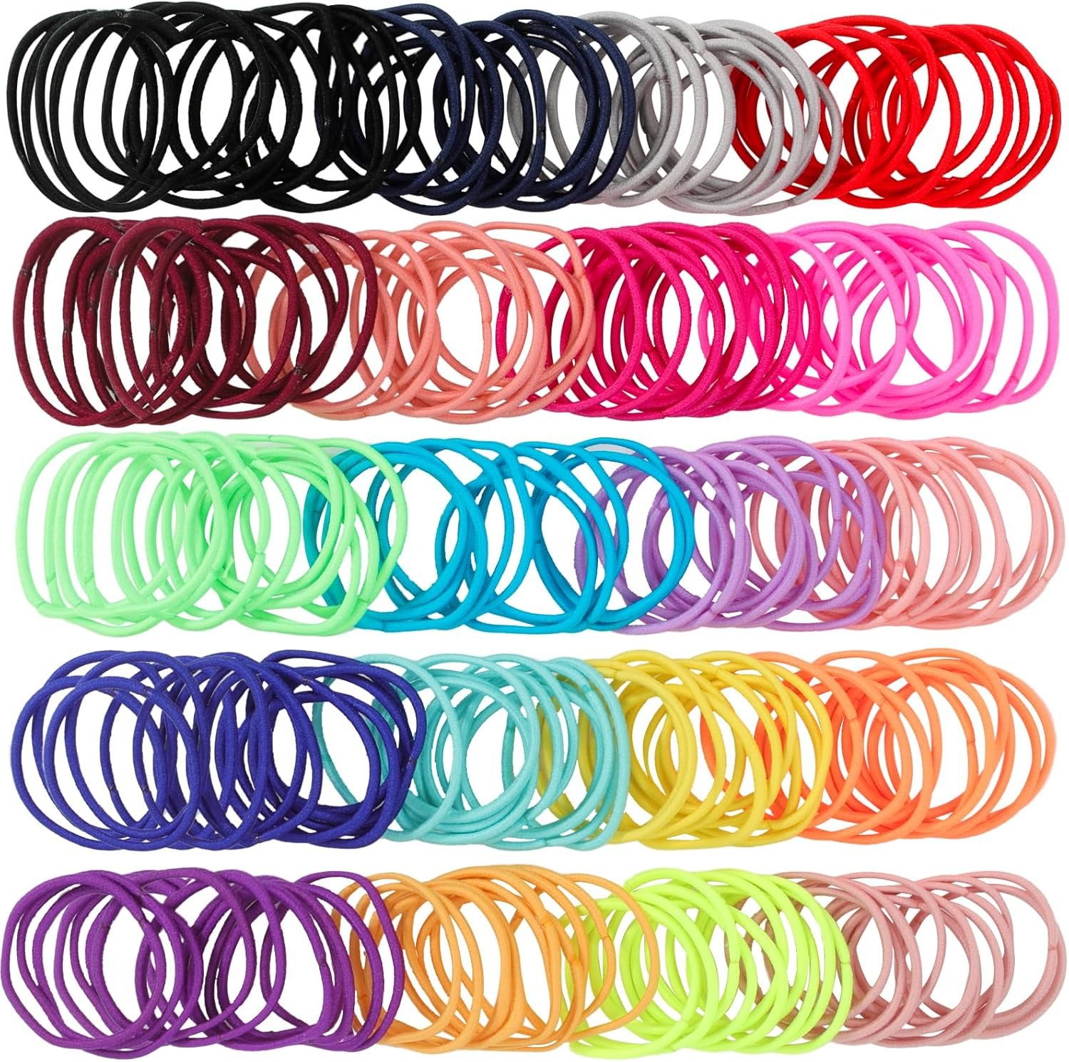 Baby Hair Ties for Girls - 200Pcs Small 1" Elastic Toddler Hair Ties Ponytail Holders Hair Tie for Baby Girls Infants Kids Hair Accessories (Color A) image number 5