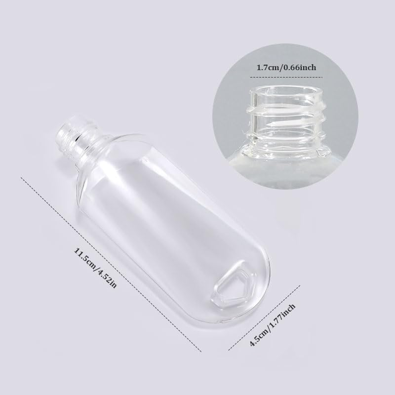 3 Pcs Transparent Hot Sauce Keychain Bottles