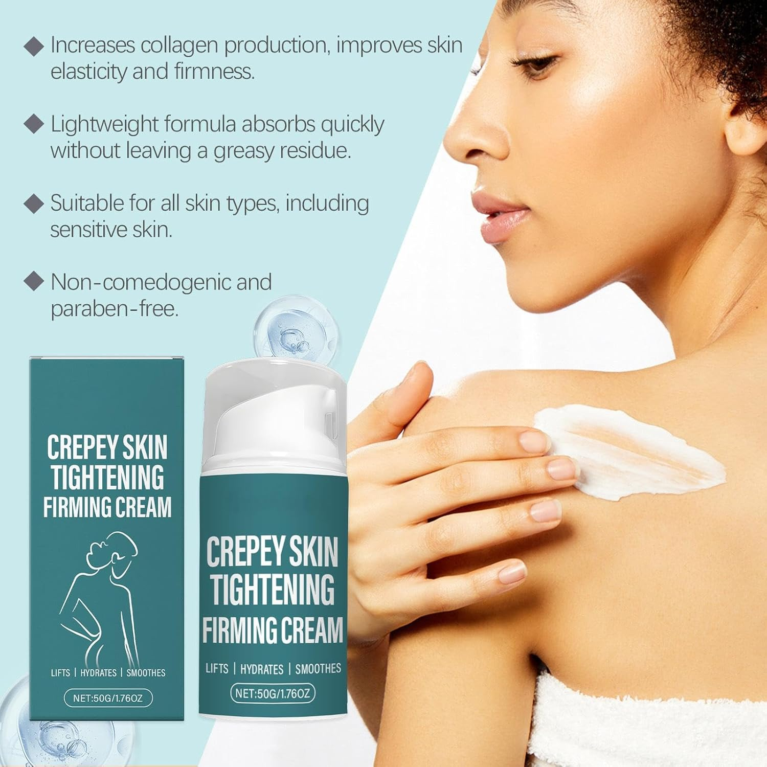 Cellu Firming Body Cream&ndash;Multi-Area Tightening for Neck,Arms&Abdomen,72H Deep Hydration,Fast-Absorbing Formula to Improve Skin Elasticity&Texture,Suitable for Most Skin Types (4) image number 1