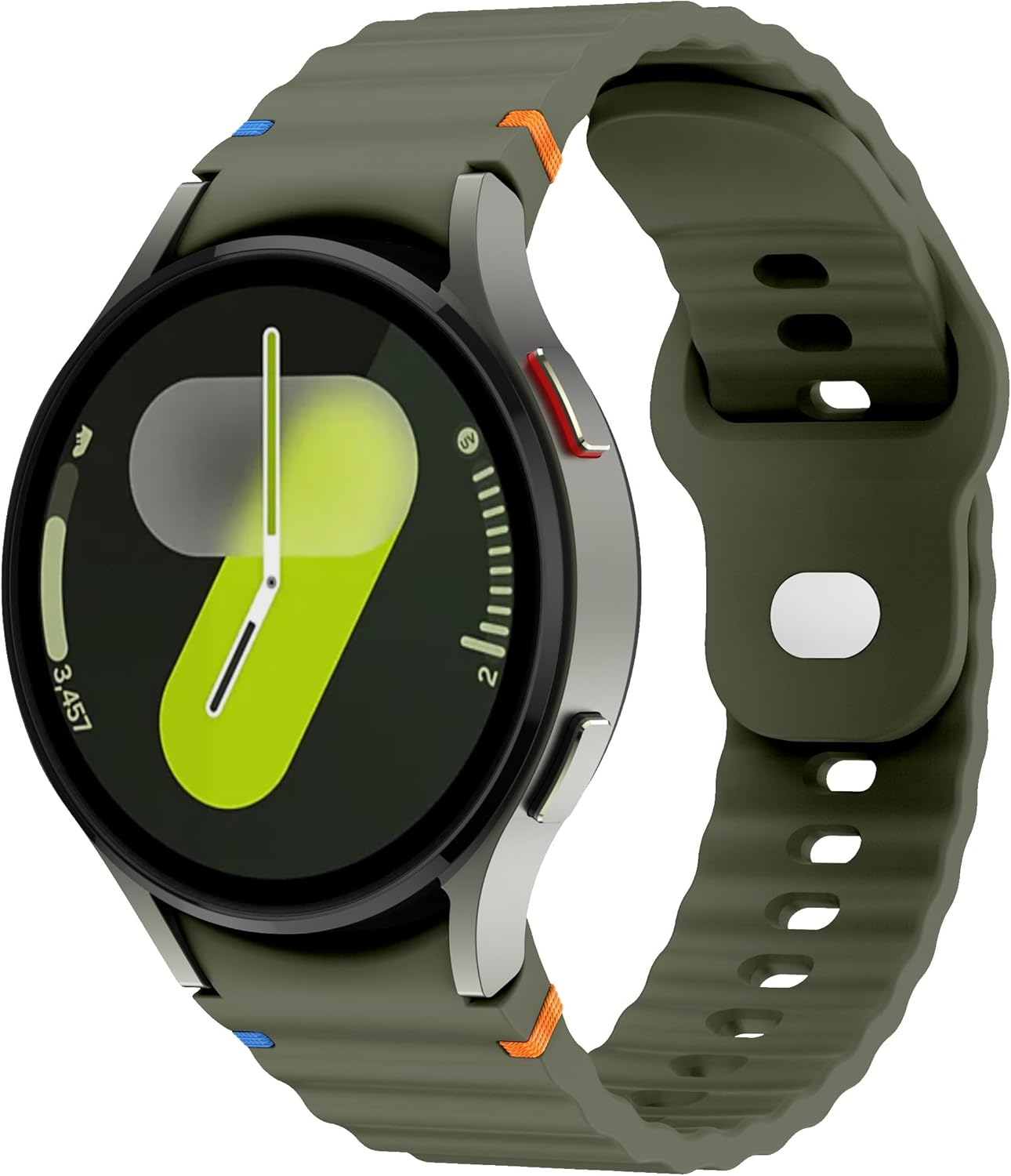 Sport Band Compatible with Samsung Galaxy Watch 7 Band 40Mm 44Mm,No Gap Soft Silicone Bands for Galaxy Watch FE 40 Mm/Galaxy Watch 6/6 Classic 5 4 Band /20Mm Watch Band for Women Men