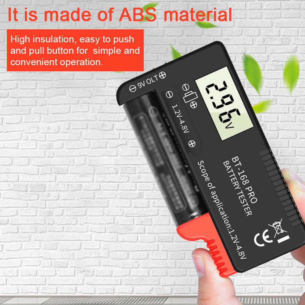 Digital Display Universal Battery Tester - Portable Battery Capacity Indicator - Practical Battery Level Checker - Voltage Meter - Electric Quality Monitor Detector for 9V, 1.2V-4.8V Batteries image number 2