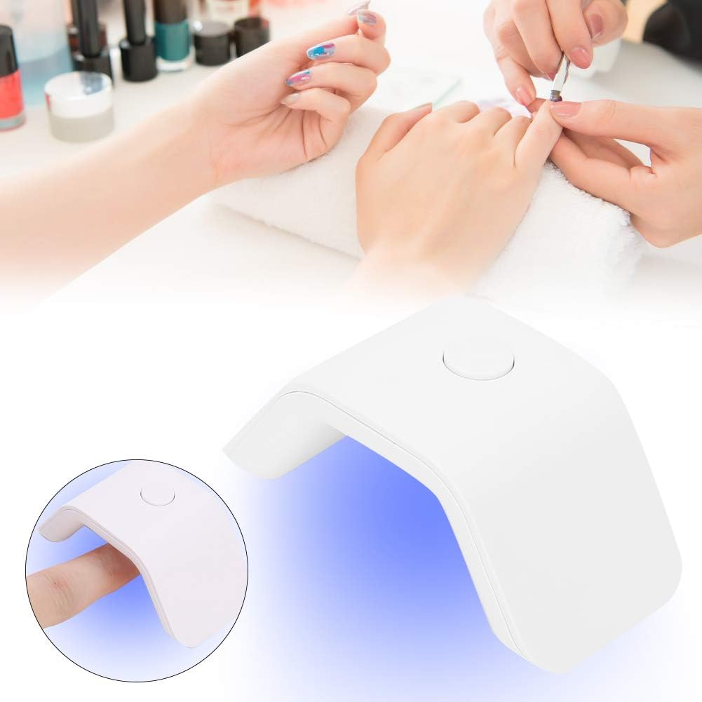 Nail Lamp, Mini Nail Dryer Lamp, 2W Single Finger Lamp Mini Manicure Nail Polish Dryer Nail Gel Curing Lamp image number 2
