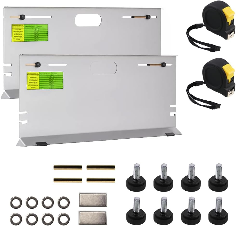 PORIYA 2PCS Wheel Alignment Tool,23 Inch Toe Plates with Tape Measure,Heavy Duty Accurate Measure Tape and Conversion Chart Au,For Car, ATV, UTV (Large) image number 3