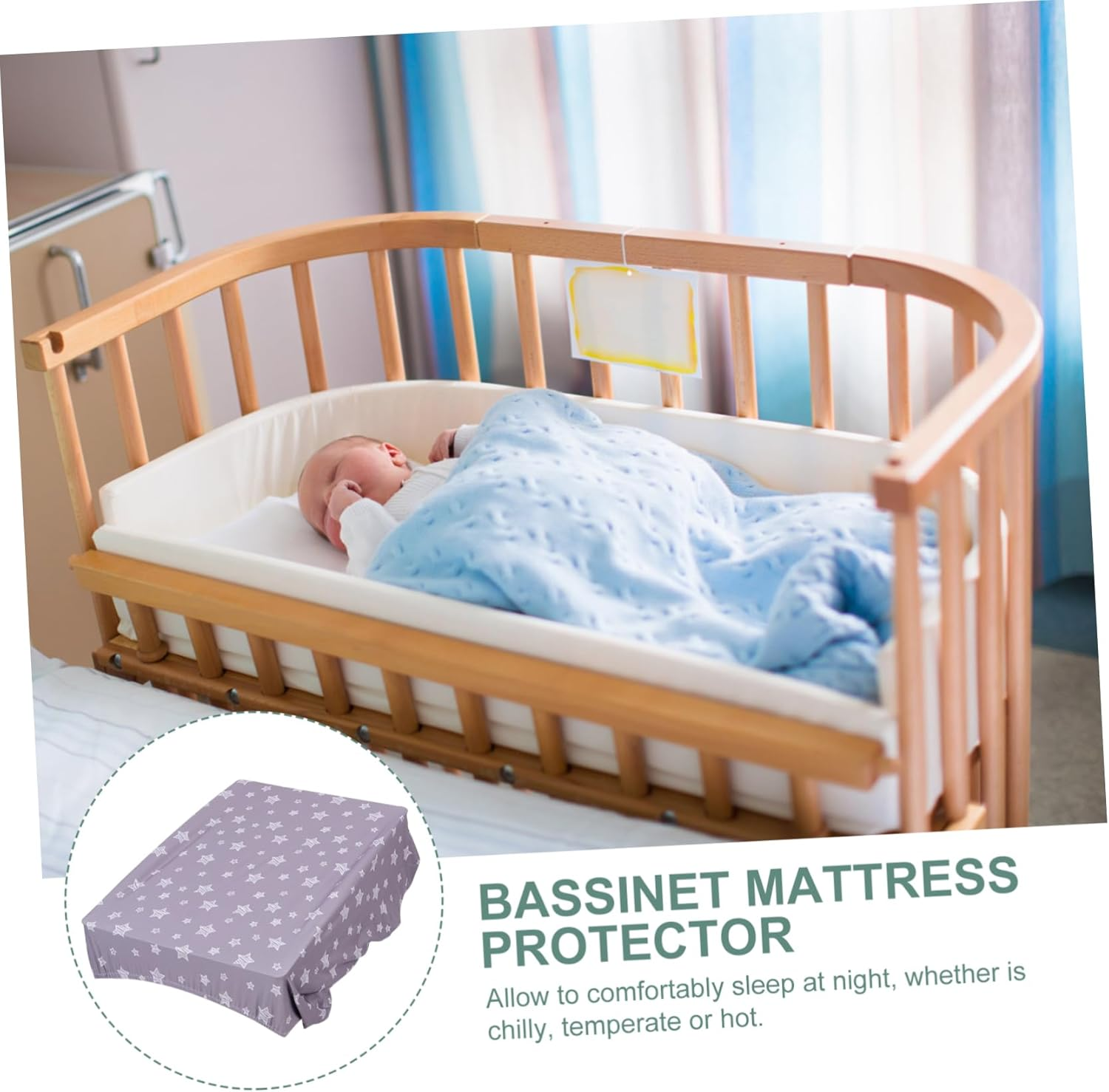 Reusable Changing Pad Cover for Soft Diaper Change Table Fits Standard Changing Pads and Cradle Mattresses Breathable and Comfortable Design Grey Stars Pattern image number 1