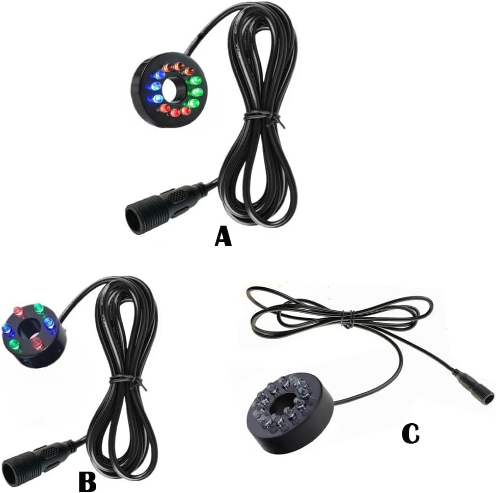 IOIUSKKU RGB LED Waterproof Connector Pond Light Underwater Fish Rack Light Underwater Pond Garden Stunning LED Tank, Yellow ，12LED image number 4