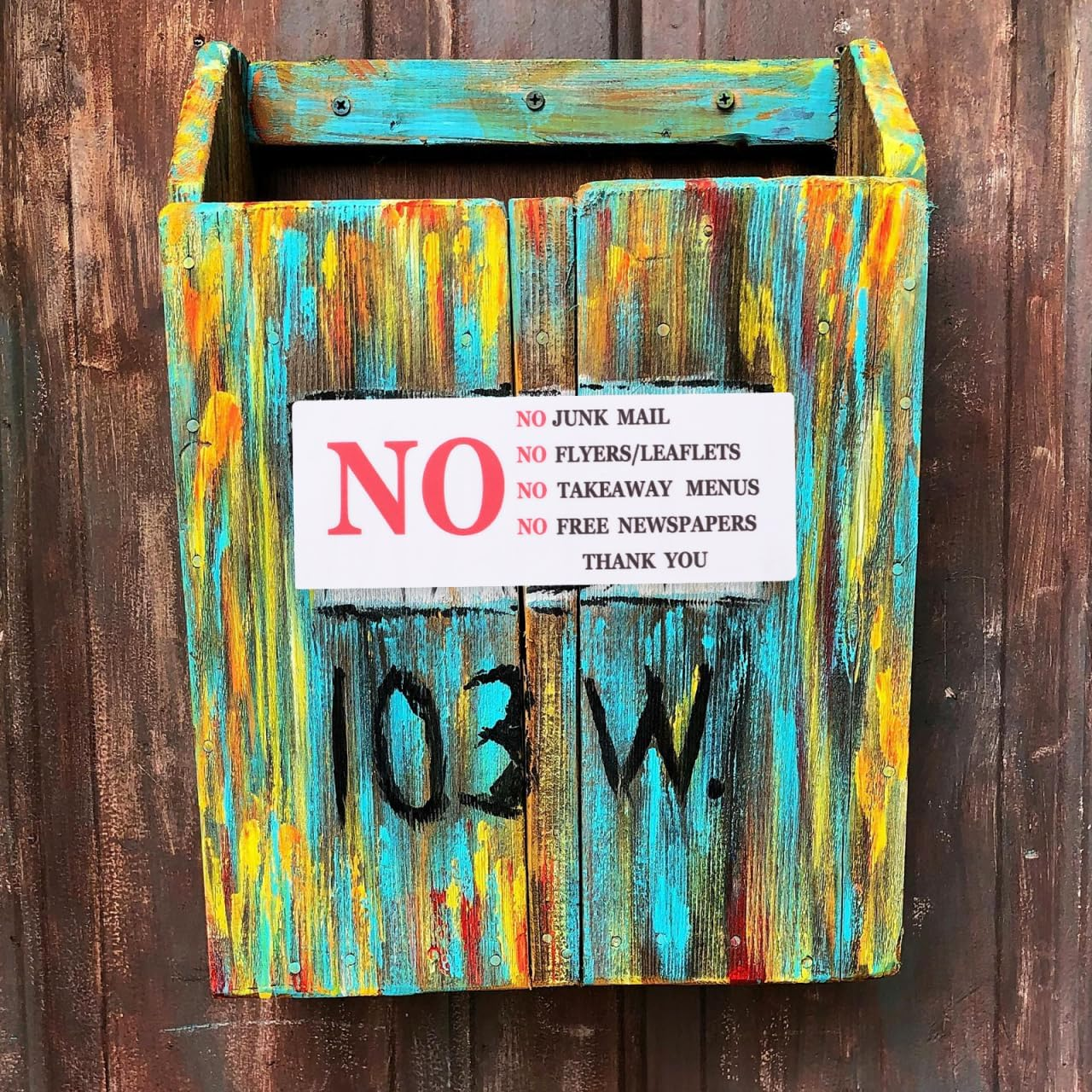 Angoily 2PCS No Junk Mail Sticker for Mailbox Durable Outdoor Decal Message Mailbox Sign for Home and Business No Flyers Sticker, No Advertising Material Sticker image number 3