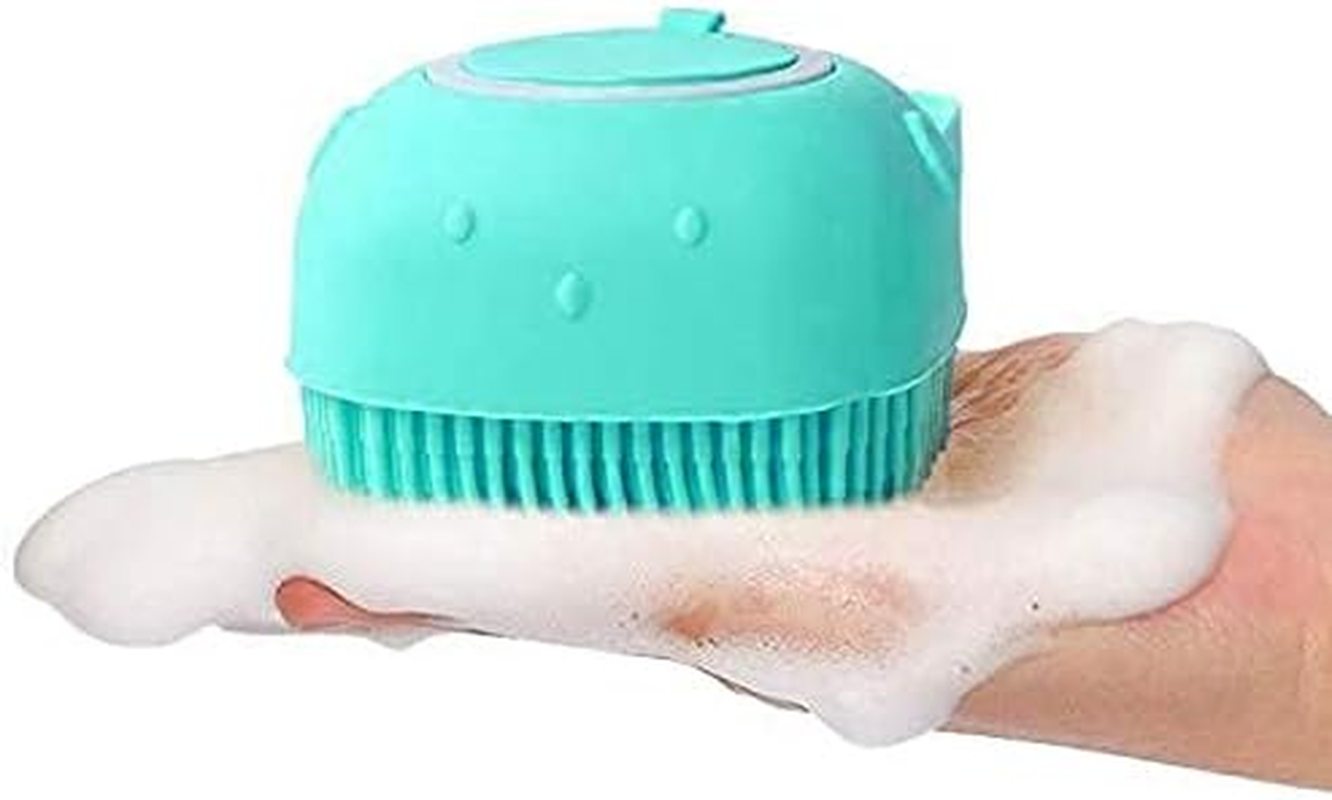 Portible Soft Cleaning Silicone Body Bath Brush with Shampoo Dispenser Bathing Accessory (1 Pic). image number 1