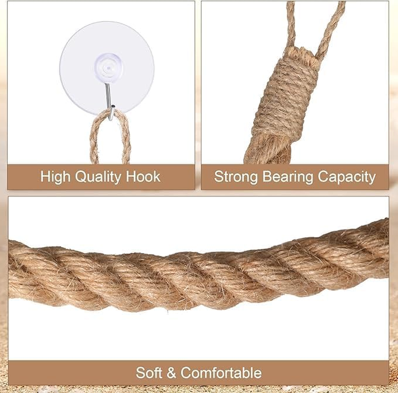 Hermit Crab Toys Hermit Crab Climbing Jute Rope Ladder with Hooks Hermit Crab Toys Reptile Tank Terrarium Accessories Habitat Decor for Hermit Crab Lizards Geckos Snakes (1 Pcs,23.6 Inch) image number 6