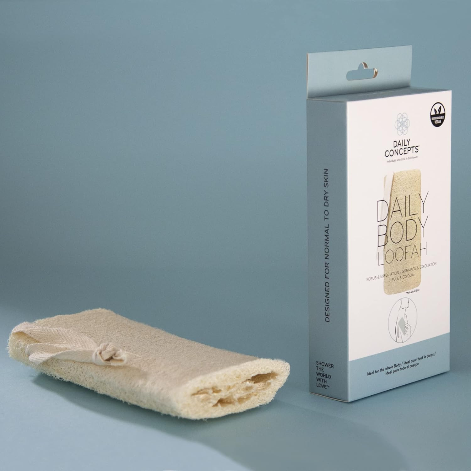 Daily Concepts Daily Loofah Plush Scrub to Cleanse and Gently Exfoliate Your Body to Attain Baby Soft Skin, Suitable and Safe for All Skin Types 43G