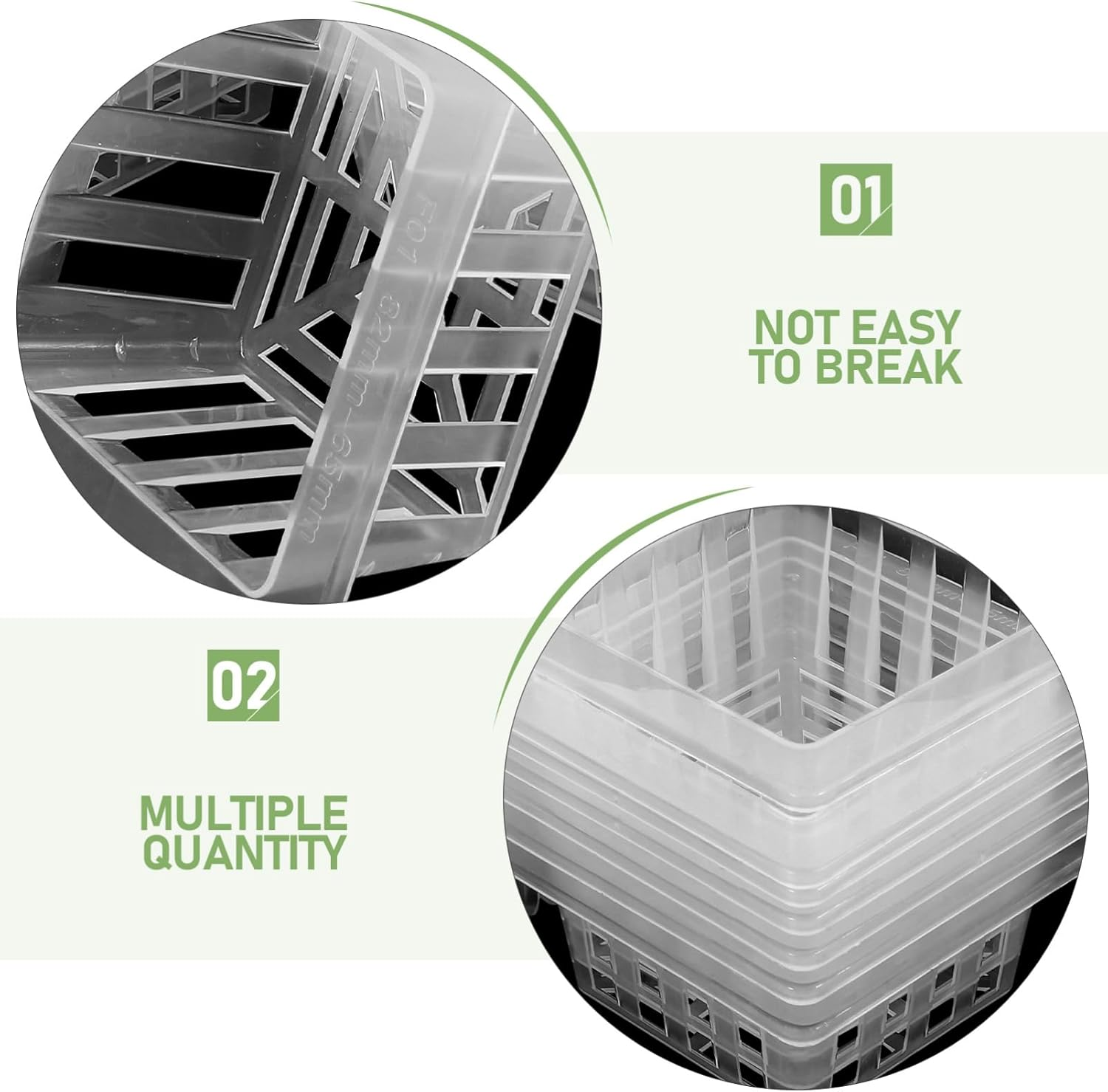 Levemolo 20Pcs Hydroponic Cups for Plants Root-Fixed Flower Pot in Mesh Baskets for Vegetable Flower Gardening image number 3