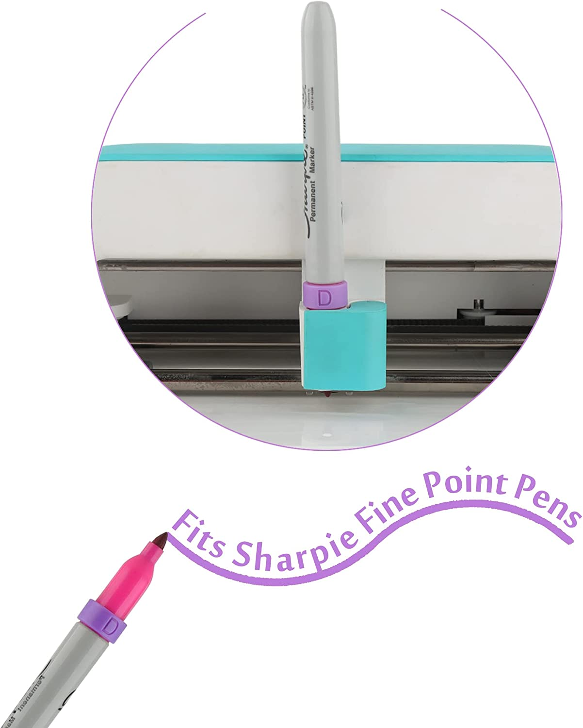 Craverland Pen Adapter Set for Cricut Joy - 8 Pack Pen Adapters Work with Cricut/Sharpie and Other Pens Markers Compatible with Cricut Joy image number 6