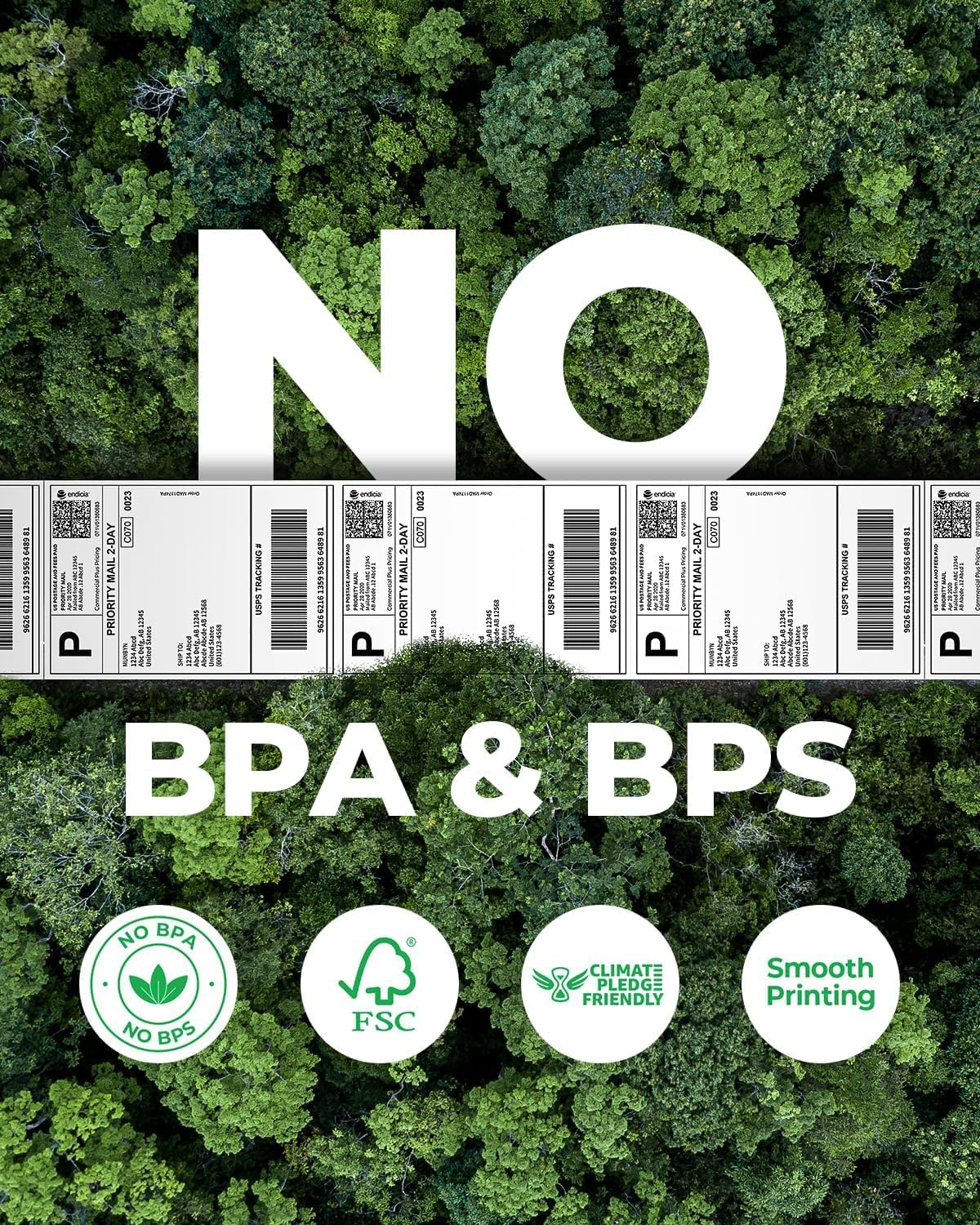 MUNBYN Thermal Direct Shipping Label (Pack of 500 4X6 Fan-Fold Labels) - Commercial Grade&hellip; image number 5