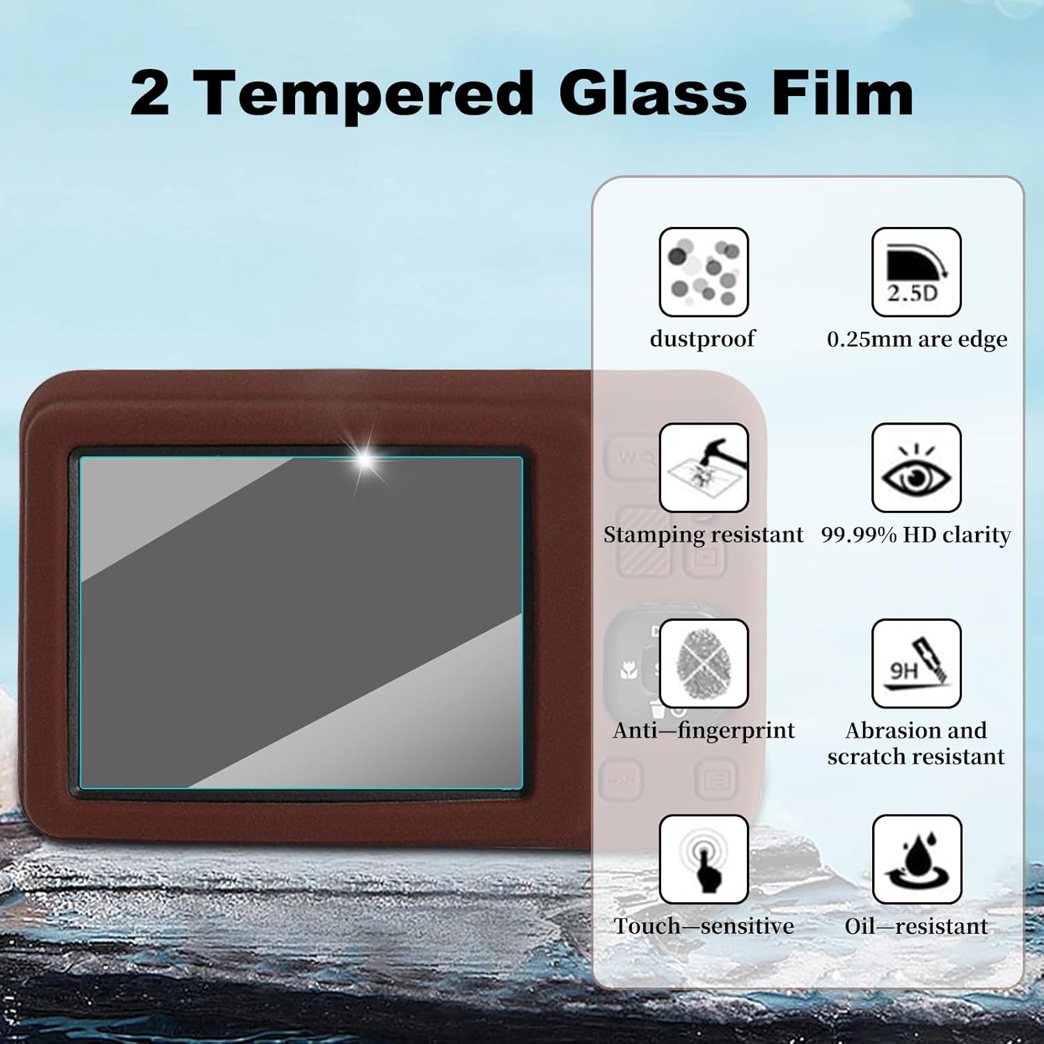 VOVMOEYA Camera Case for Kodak PIXPRO FZ55 with 2 Screen Protectors and 1 Hand Strap, Silicone, Soft Protective Lightweight - Black image number 5