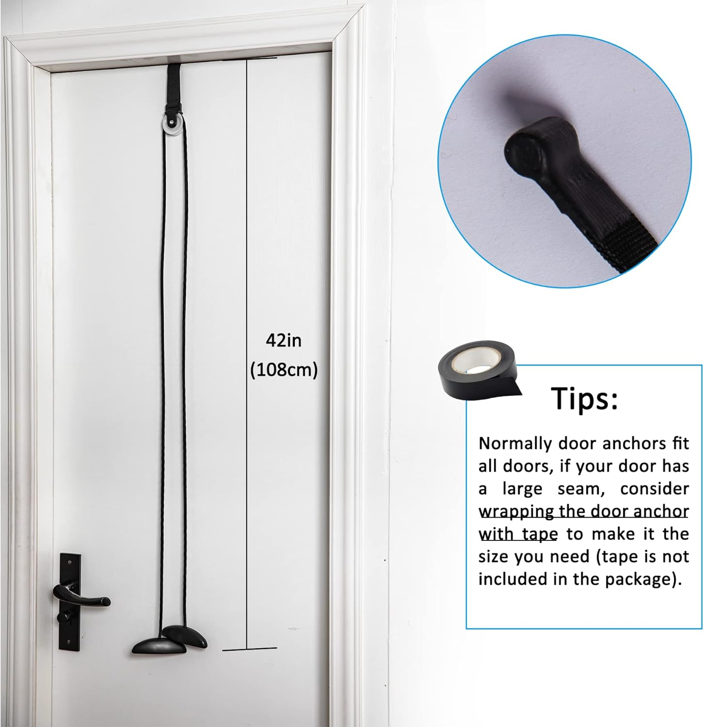 Shoulder Pulley over the Door Physical Therapy System, Exercise Pulley, Alleviate Shoulder Pain and Facilitate Recovery from Surgery - Pink image number 2