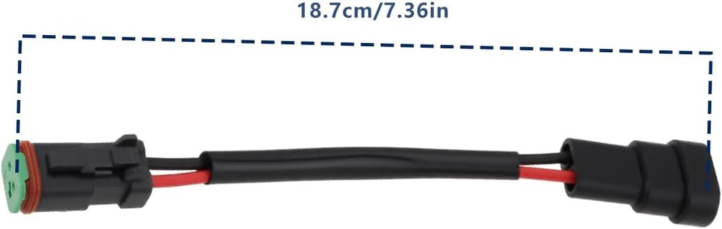 Ecsing 2Pcs 9006/HB4/9005/HB3 Male to 2-Pin DTP Female Adapter for LED Light DIY Retrofit image number 2