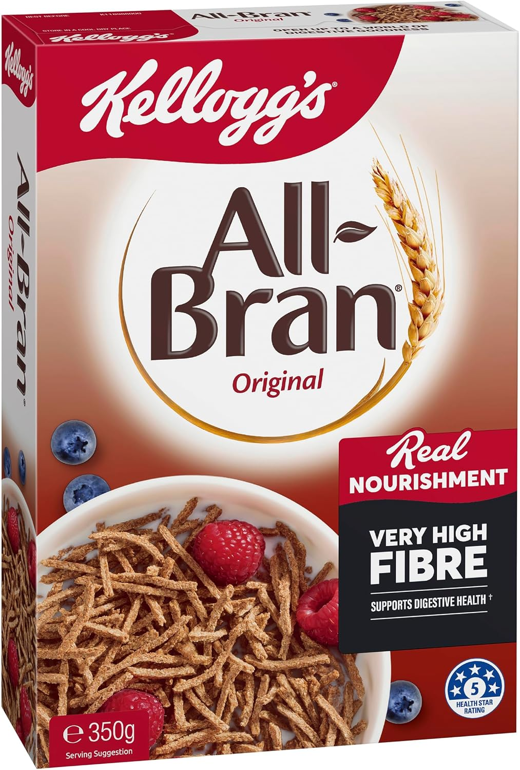 Kellogg'S All-Bran Original High Fibre Cereal 350 G image number 3