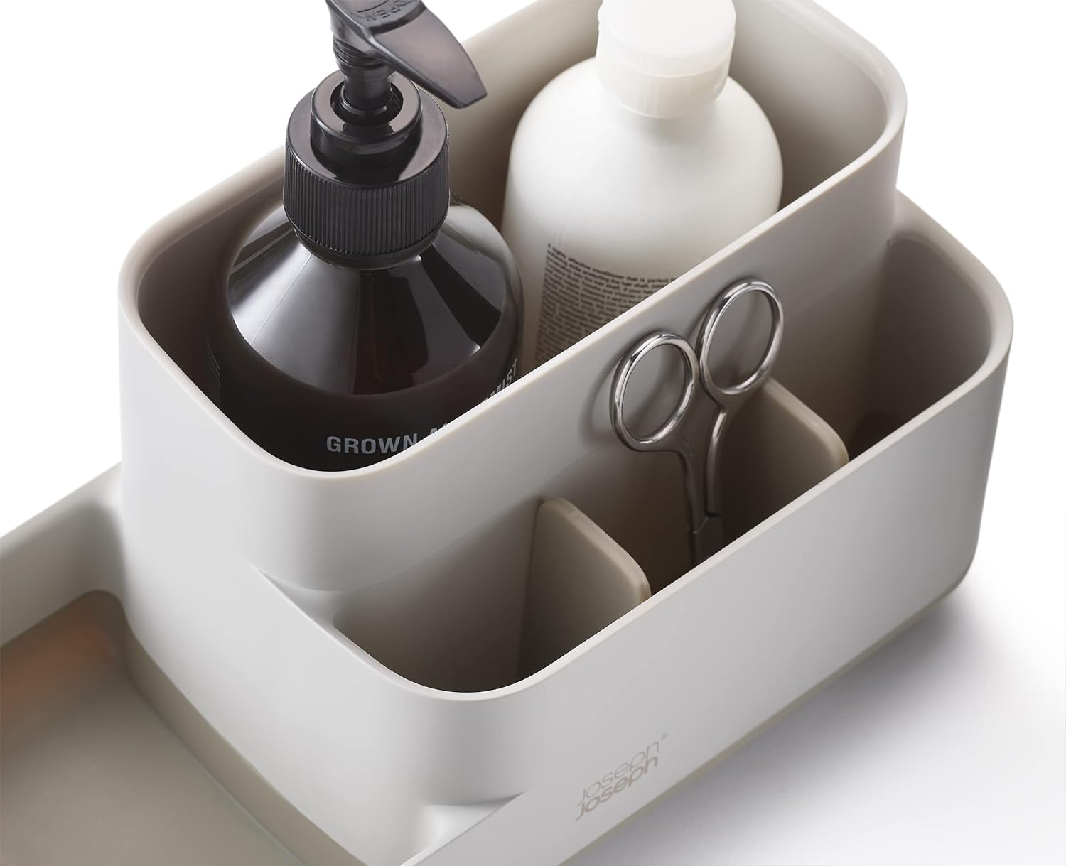 Joseph Joseph Easystore - Bathroom Storage Caddy Organiser for Bathroom Accessories - Ecru - Ecru image number 2
