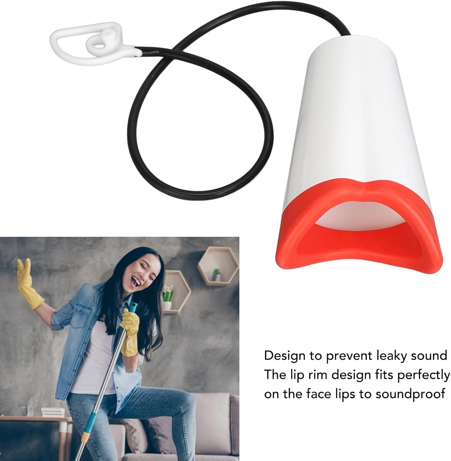 Vocal Dampener for Singing Practice, Reduce Noise Soundproof Singing Mask, Water Proof Vocal Steamer, for Singers Actors Performers image number 5