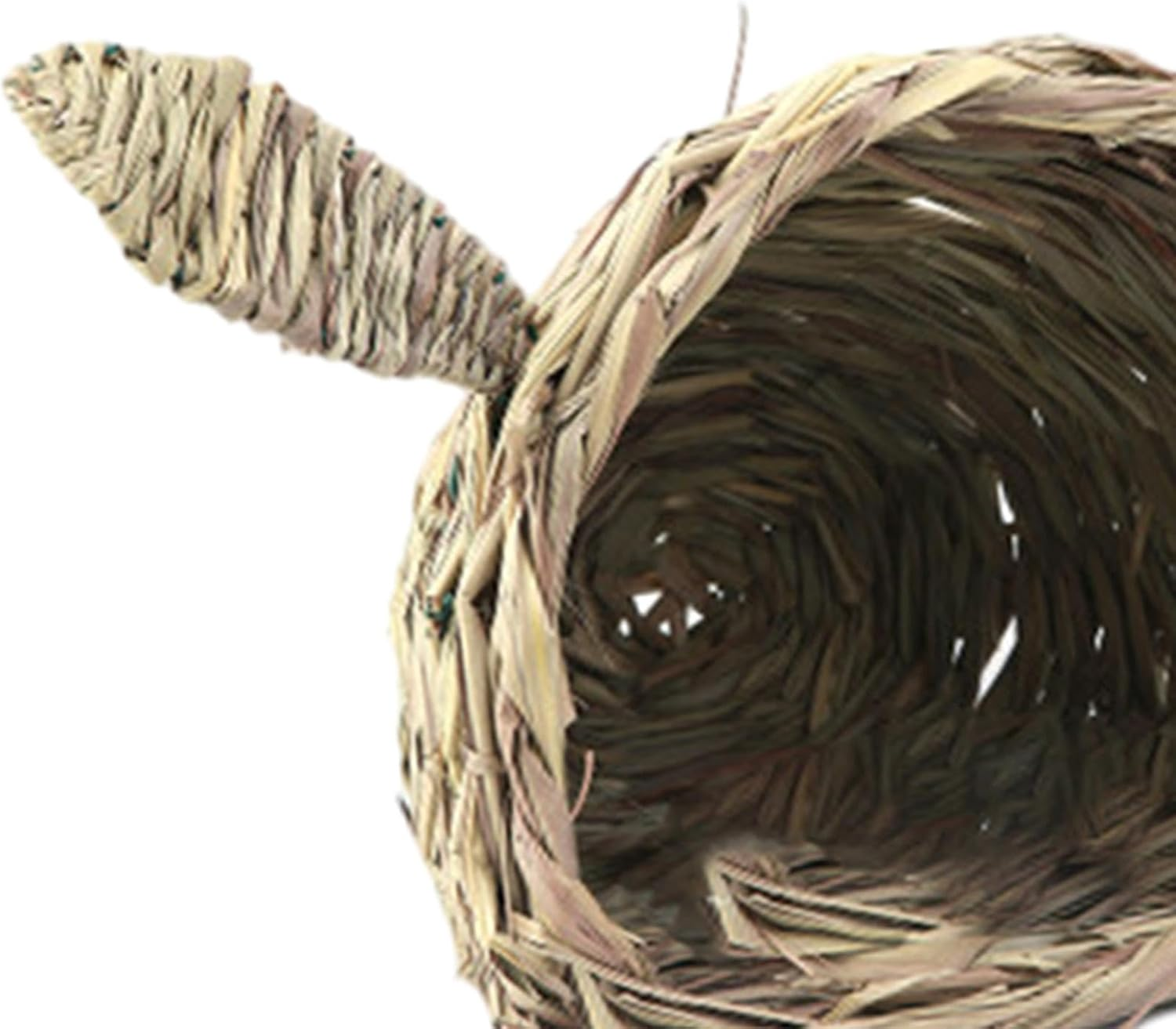 Folpus Hideaway Hut Toy Hay Bed Handmade Woven Bunny Grass Tunnel Rabbit Grass Bed for Chinchilla Small Animals Bunny Play and Sleep image number 4