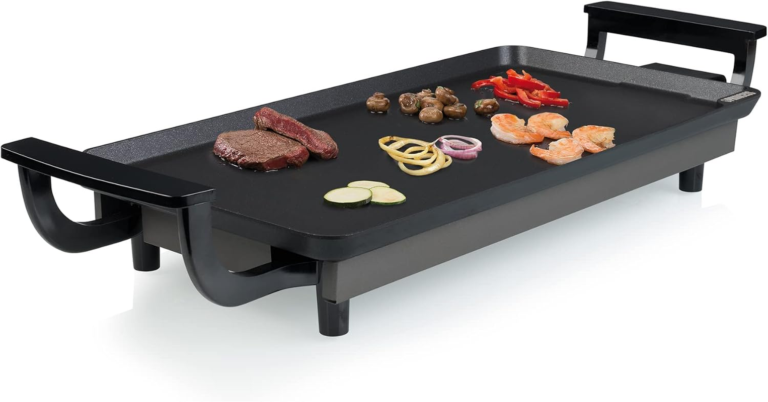Princess 102209 Table Chef Economy Table Grill, 43 X 23 Cm Cooking Surface, Adjustable Thermostat, Bpa-Free, Non-Stick Coating, Cool Touch Handles, 1800 Watt, Black image number 4