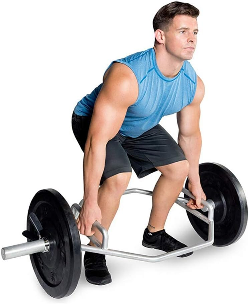 HCE Olympic Hex Shrug Bar, Hex Bar, Hex Trap Barbell with Spring Collars - 2" Chrome Steel Weight Bar, Deadlift Exercise Training Bar for Weightlifting, Bodybuilding, Crossfit, Fitness Gym Equipment Gear image number 4