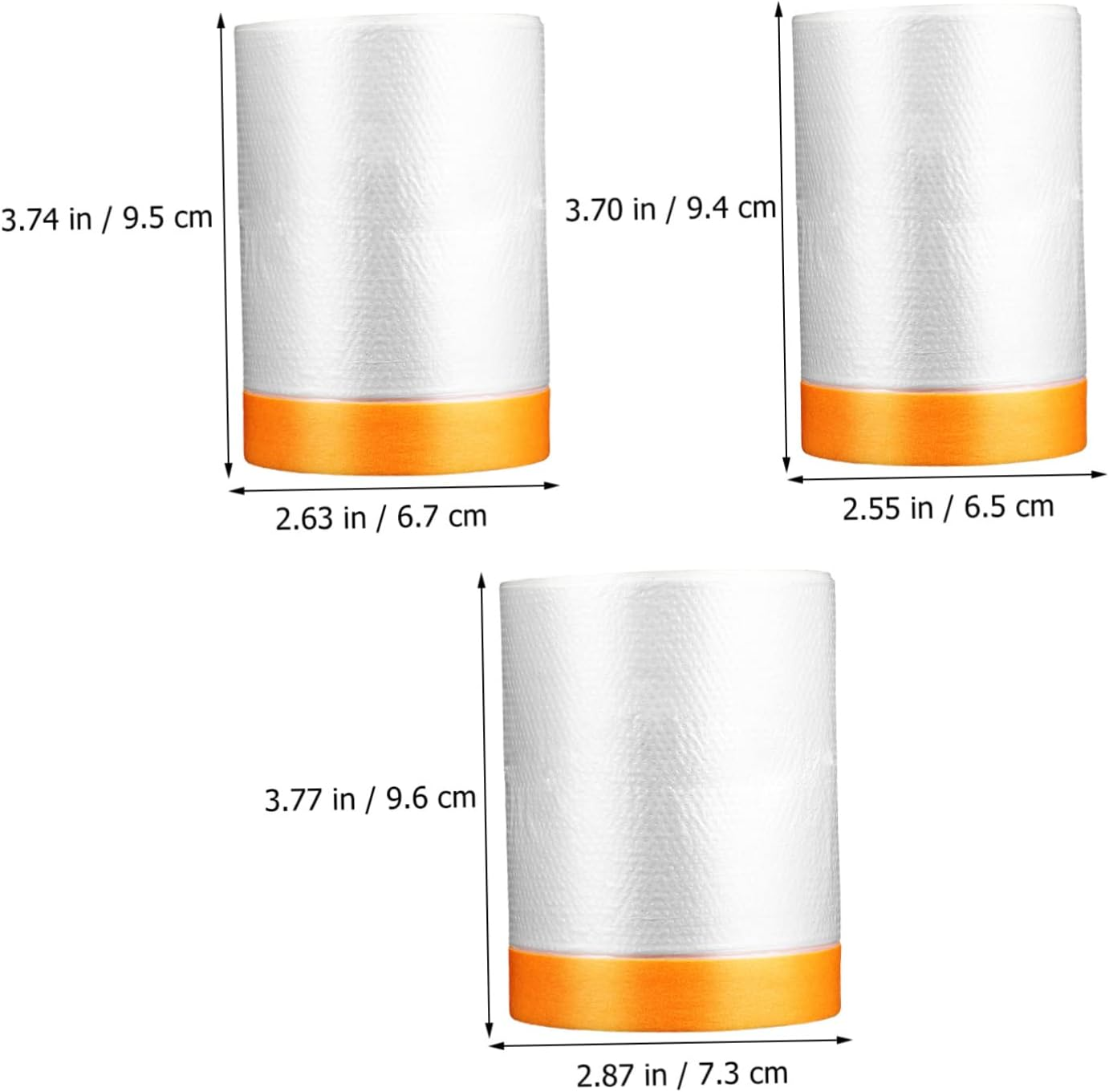 6Rolls Self-Adhesive Masking Film Covering Paper for Painting Automotive Furniture Dust Protection Masking Tape Films image number 6