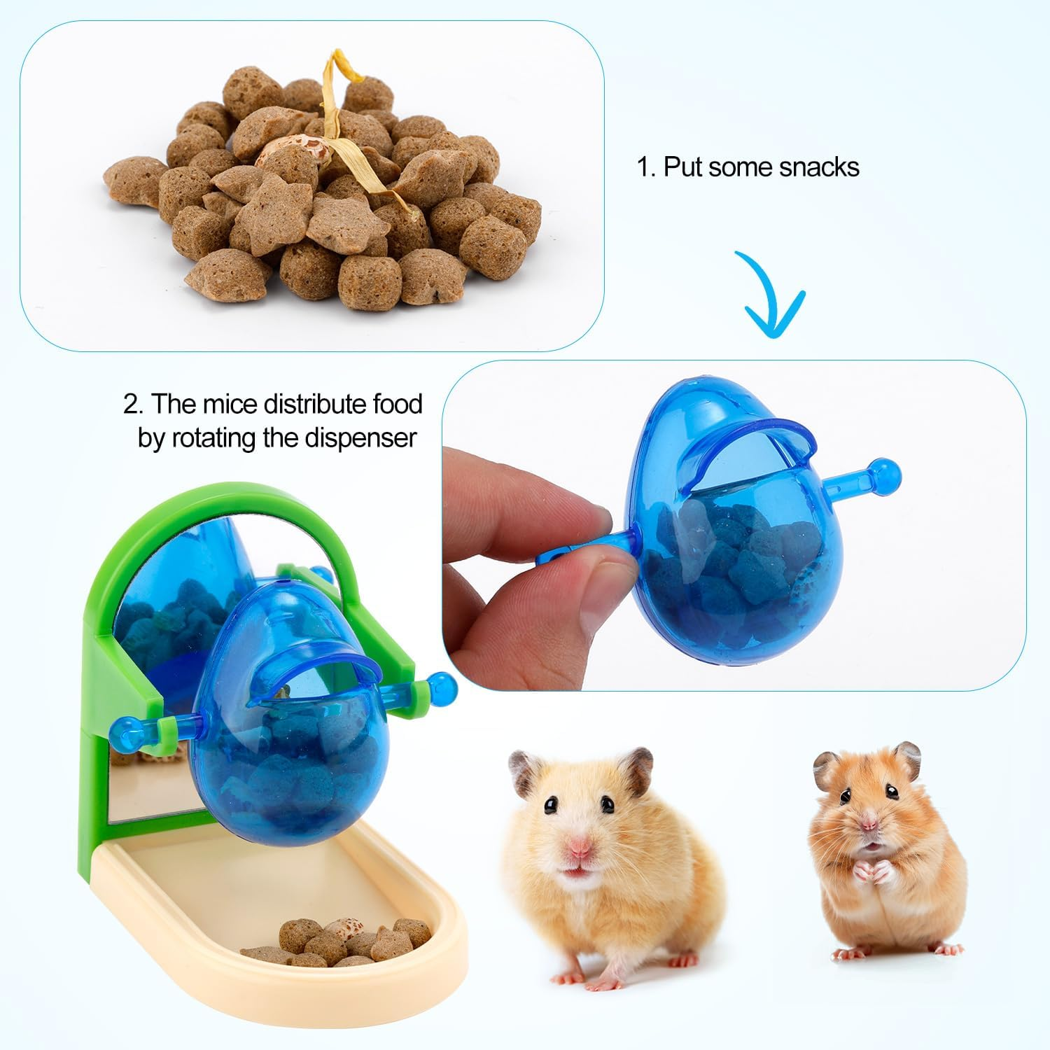 Rat Enrichment Toys, Rat Foraging Toys for Pet Rats Interactive Foraging Toys Intelligence Growth Rat Cage Puzzle Toy Treat Dispensing Slow Feeder for Rat Bird Parakeet Cockatiel Conure Rodent (Arch) image number 4