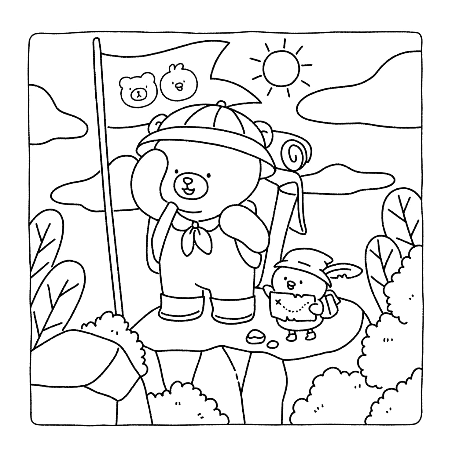 Gummy & Pecky: Super Cute Coloring Book for Adults and Teens about Besties and Their Heartwarming Adventures image number 6