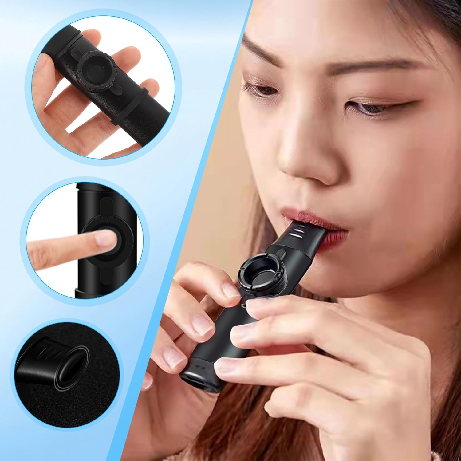 Professional ABS Kazoo, Premium Musical Instrument with Adjustable Pitch for Ceremonies, Parties & Performances - Easy to Play Kazoo for Beginners & Musicians with Clear Sound (Black) image number 2