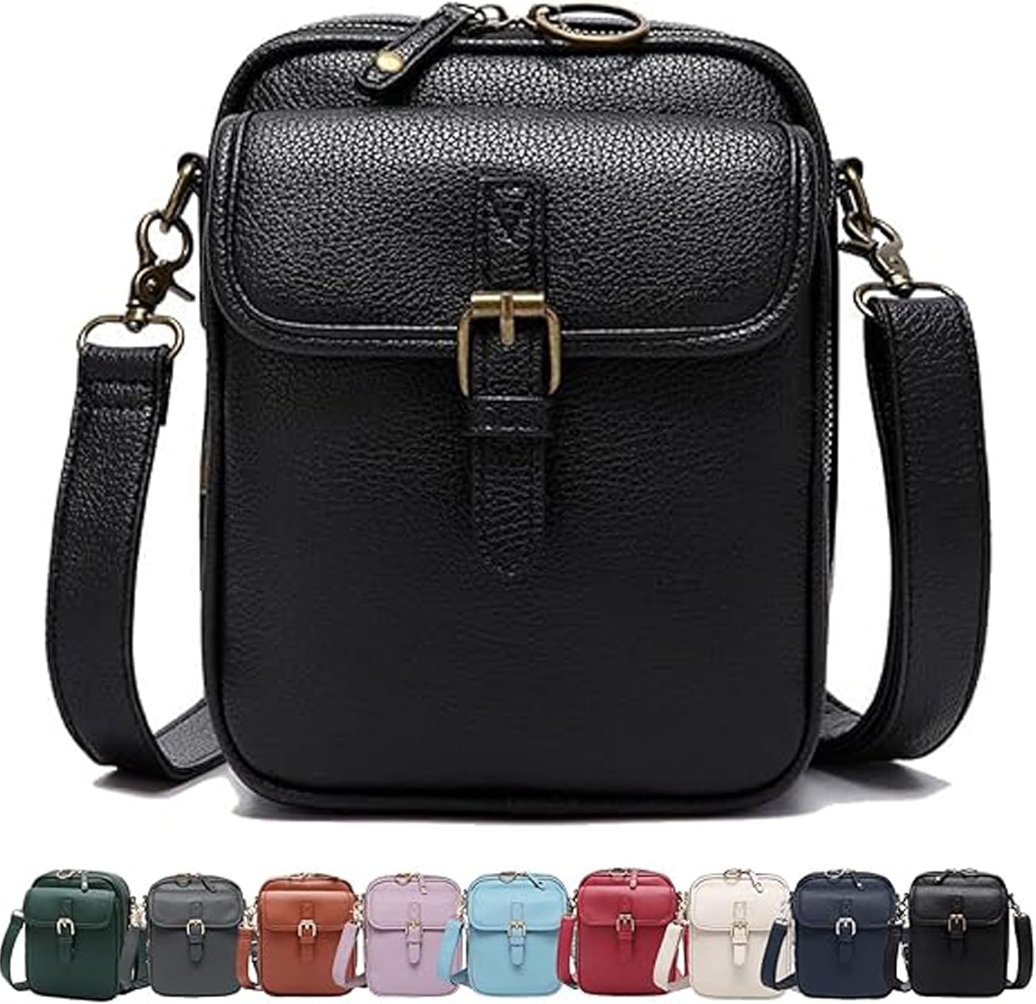 Collaboraten1 Crossbody Leather Bag, Forcipower Crossbody Bag for Women, Vintage Cross Body Shoulder Purse, Anti-Theft