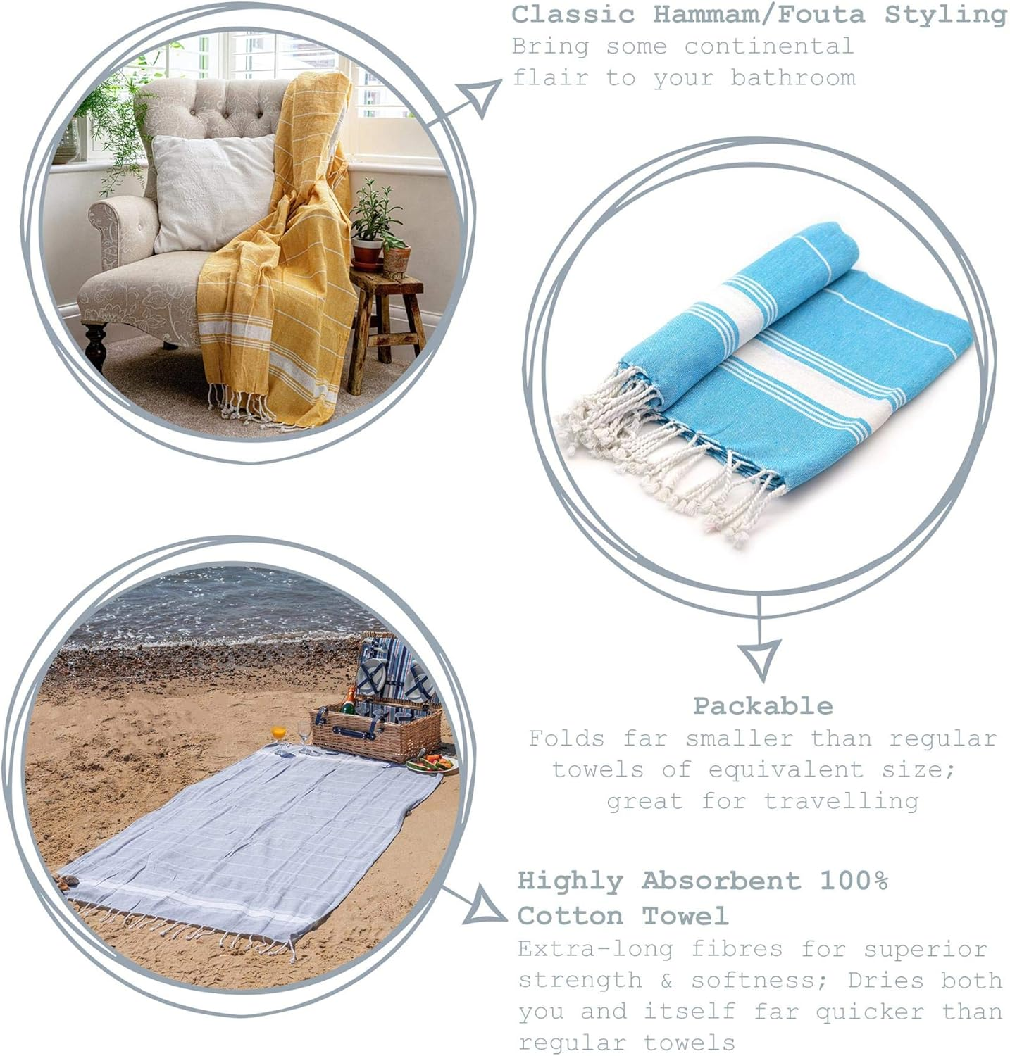 Nicola Spring Turkish Cotton Bath Towels - 170 X 90Cm - Red - Pack of 2 - Lightweight & Absorbent Large Adults Drying Beach Towel Bathroom Gym Cloth Sauna Hammam Shower Sheet image number 5