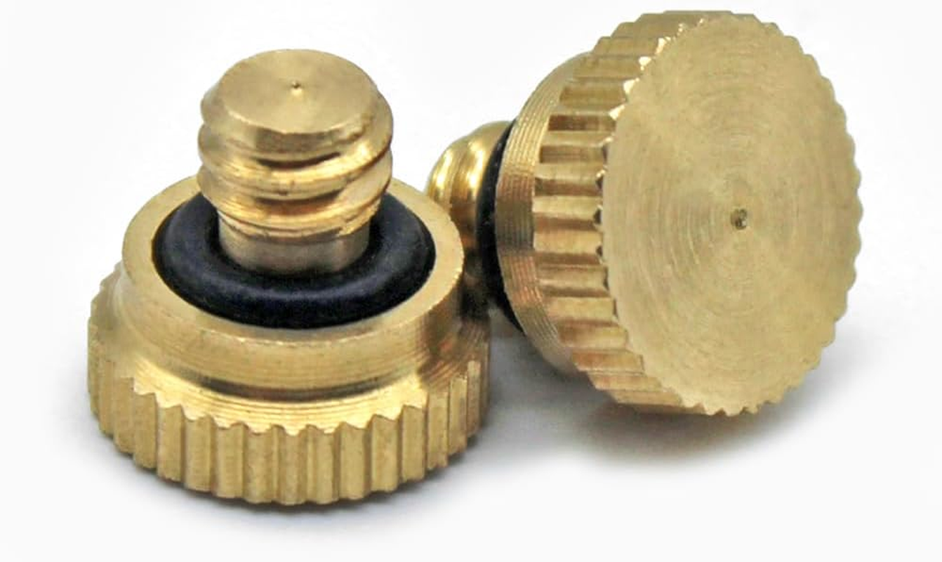 Yucool 3/16 Outdoor Cooling System Misting Nozzles Brass, Screw Threaded Brass Misting Nozzle Plug for Outdoor Cooling Systems, Protecting Faucets image number 4