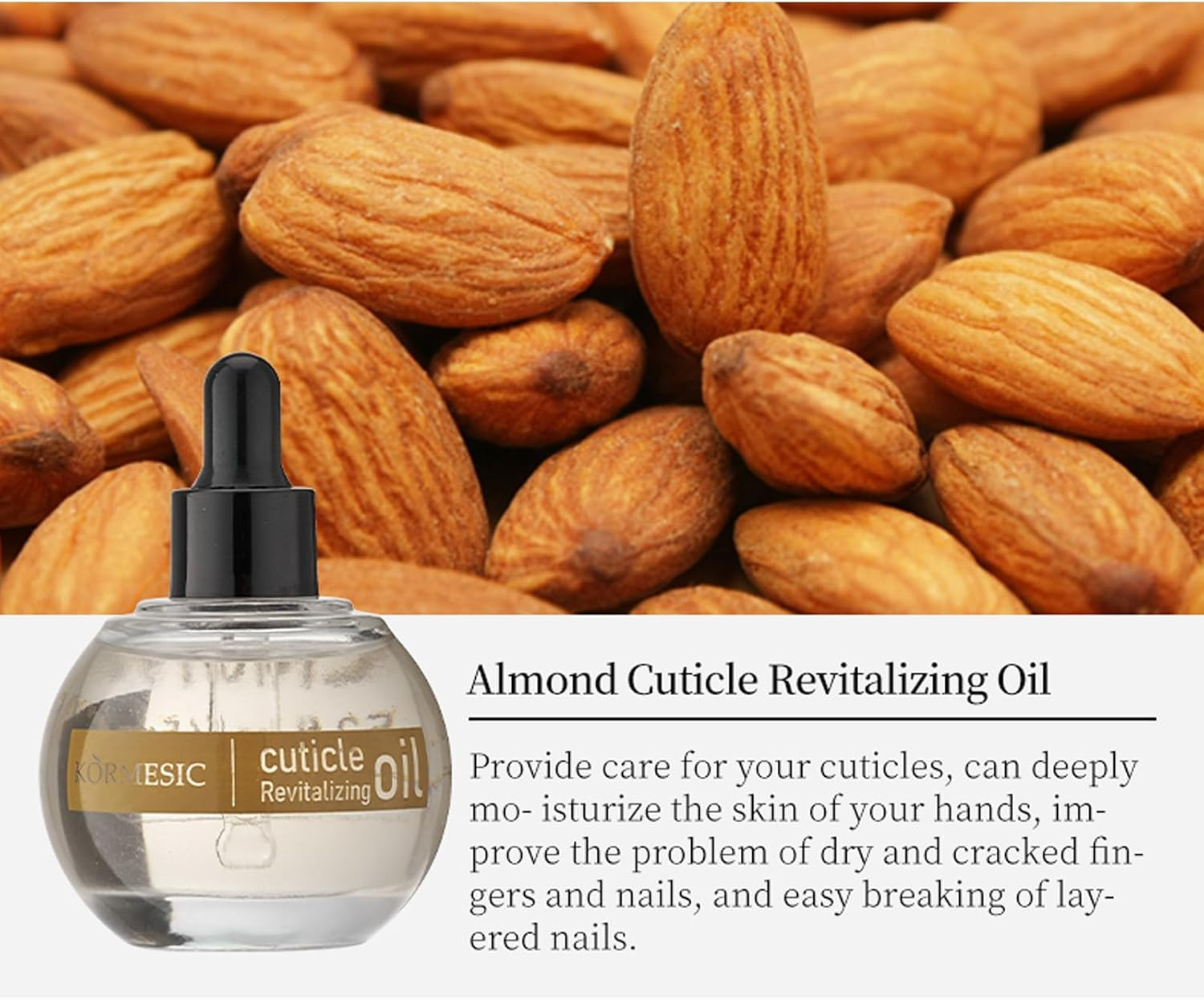 Sweet Almond Cuticle Oil for Repairing Damaged Skin - Nail and Hand Treatment 45Ml image number 4