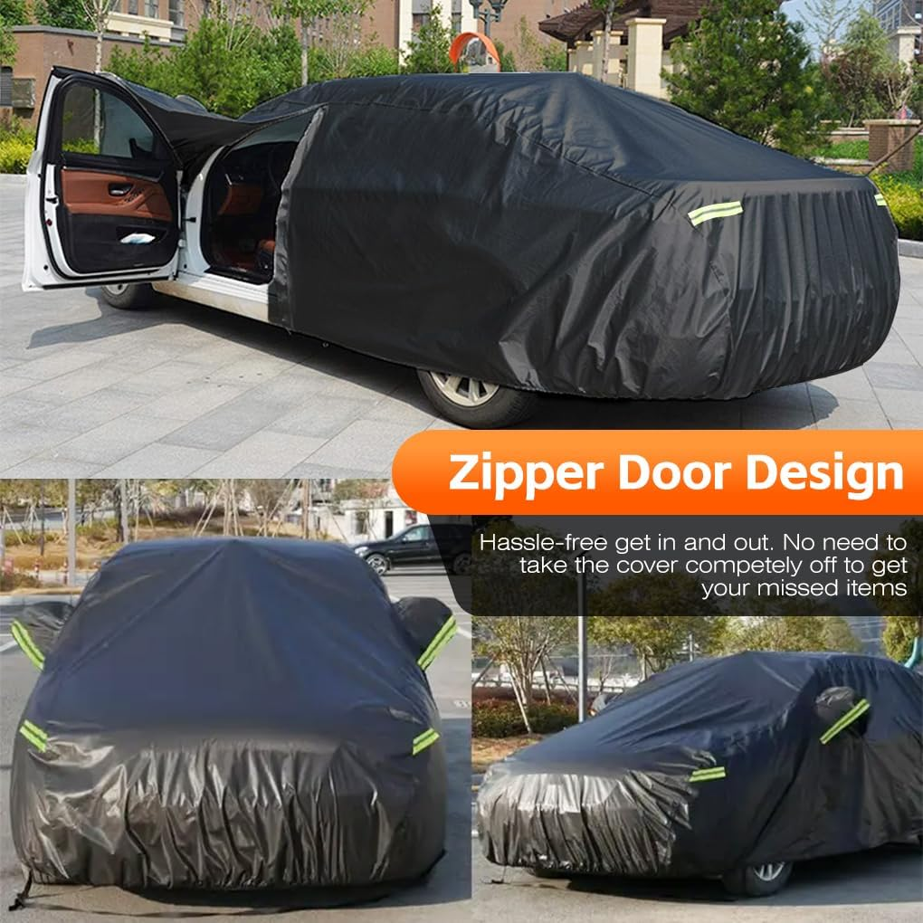 Vivva 6 Layers Car Cover Outdoor Car Cover Universal Full Car Covers for Automobiles All Weather Waterproof UV Protection Windproof Rain Dust Scratch Snow Fit SUV Large (5.2 * 2.0 * 1.8M) image number 2