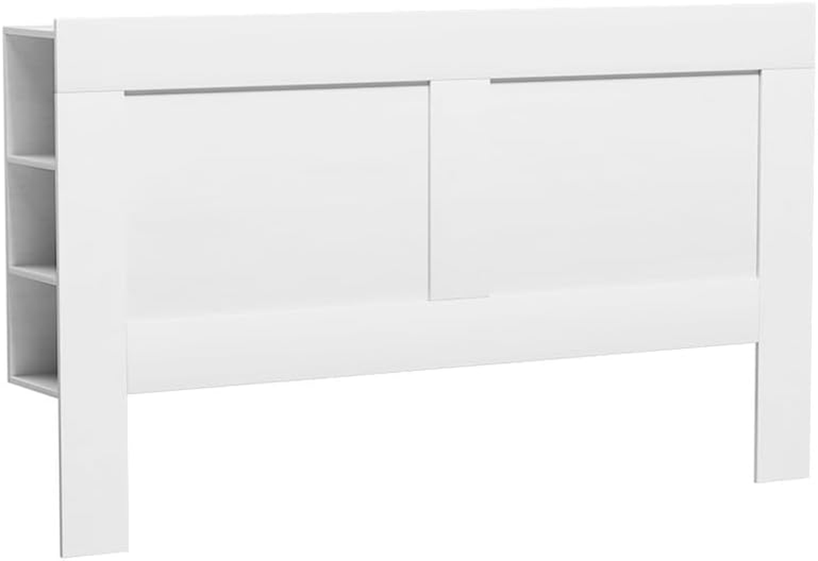 Artiss King Bed Headboard, 3-Tier Side Cube Shelves Headboards Tufted Beds Head Frame Base Upholstered with Engineered Wood, 195 X 28 X 111Cm, Modern Design White image number 2