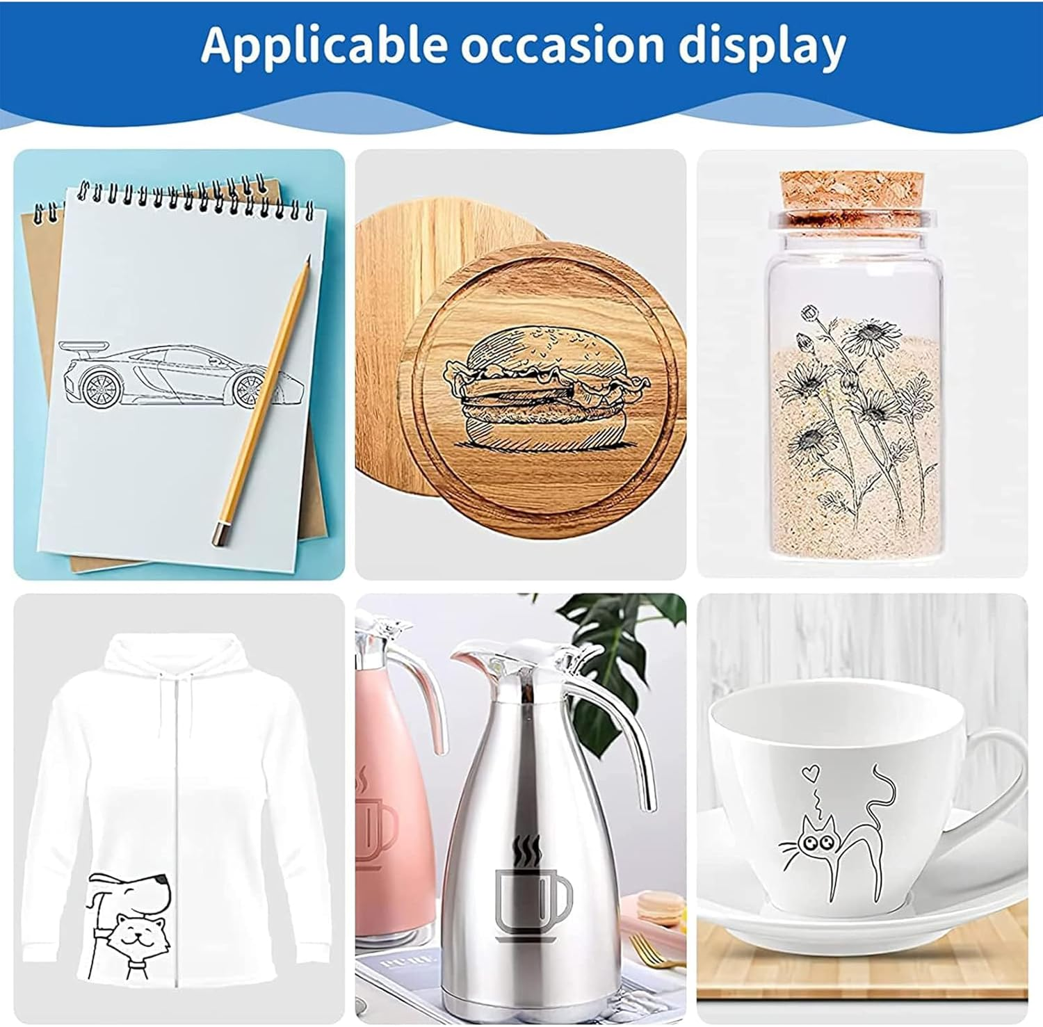 Carbon Paper, 60 Sheets Carbon Copy Paper Set with Embossing Stylus, Carbon Transfer Paper for DIY Canvas Drawing Sketching Canvas Wood Art Surfaces Office School, 8.3 * 11.7Inches image number 5