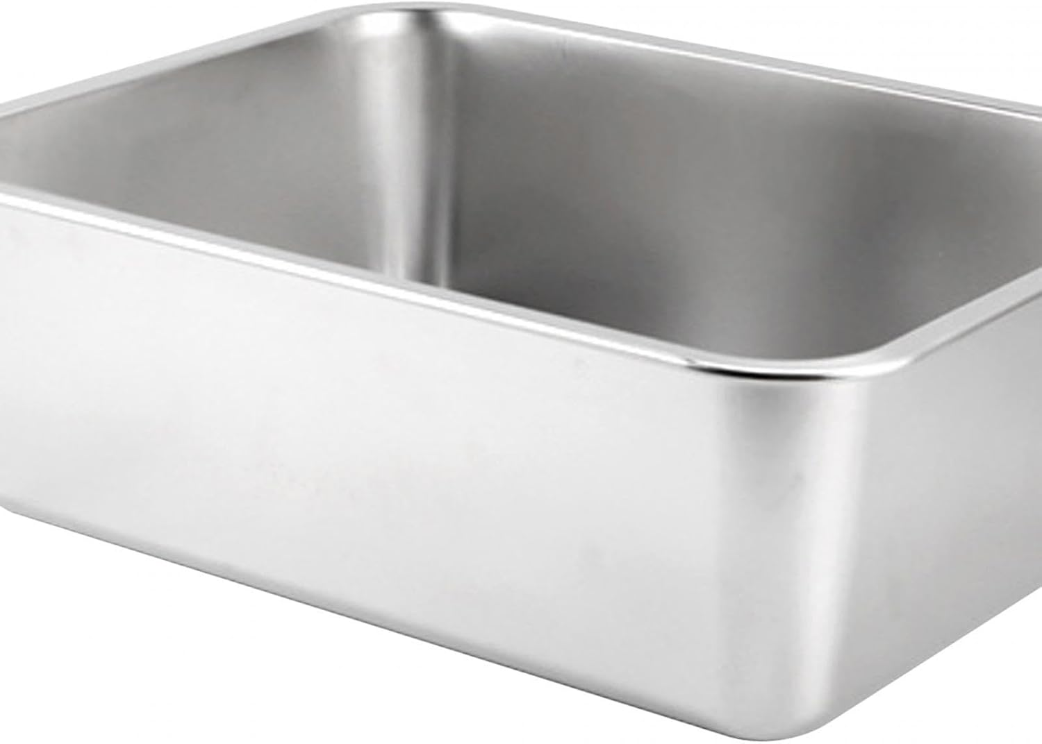 Cat for Indoor Cats, Open Top Pet Litter Tray, Stainless Steel Pet Litter Basin, Portable Cat Sand Box, Sturdy Large Kitten Toilet, 50Cmx35Cmx10Cm image number 5