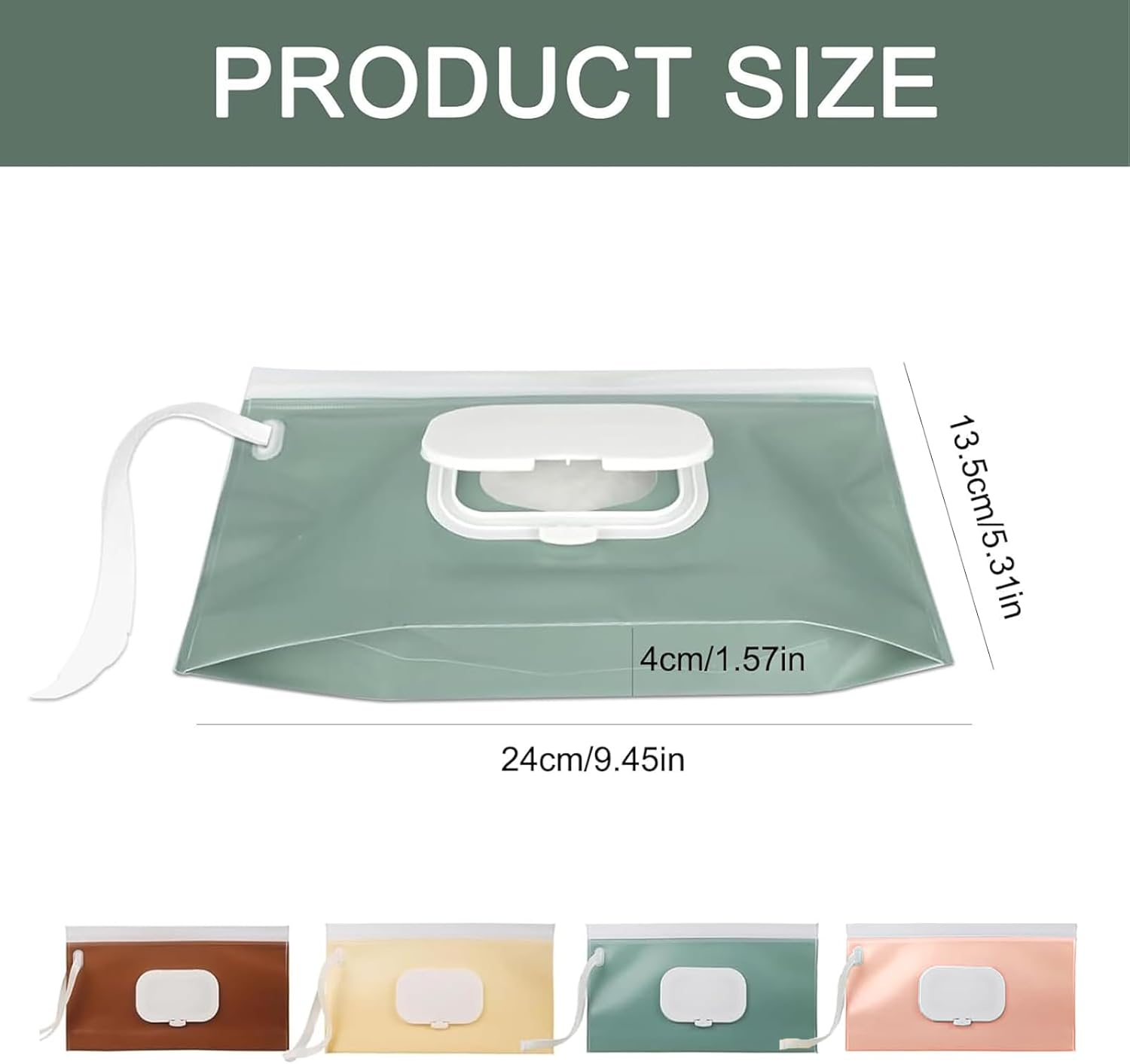 Weidllys Wipe Dispenser,4-Pack Portable Refillable Wipe Container,Reusable Travel Baby Wipes Dispenser, Waterproof and Dustproof（ Earth Tone Style） image number 6