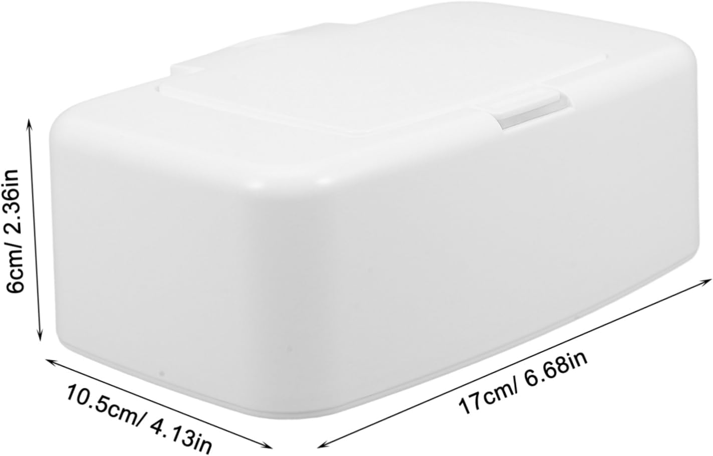 Wipes Dispenser Box Plastic White Lid Adjustable Household Infant Wipes Holder Suitable for Living Room Bedroom Nursery Travel image number 1