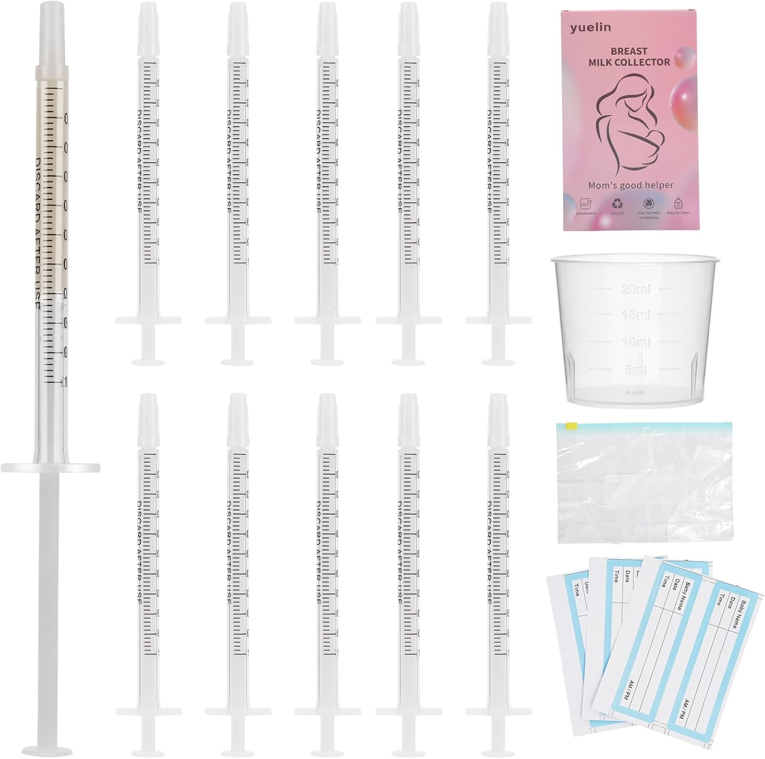 Colostrum Collector Kit, Including 20 Latex Free, Sterile, Sealed Breast Milk Collectors, Available in 1Ml Options (20, 1Ml) image number 4