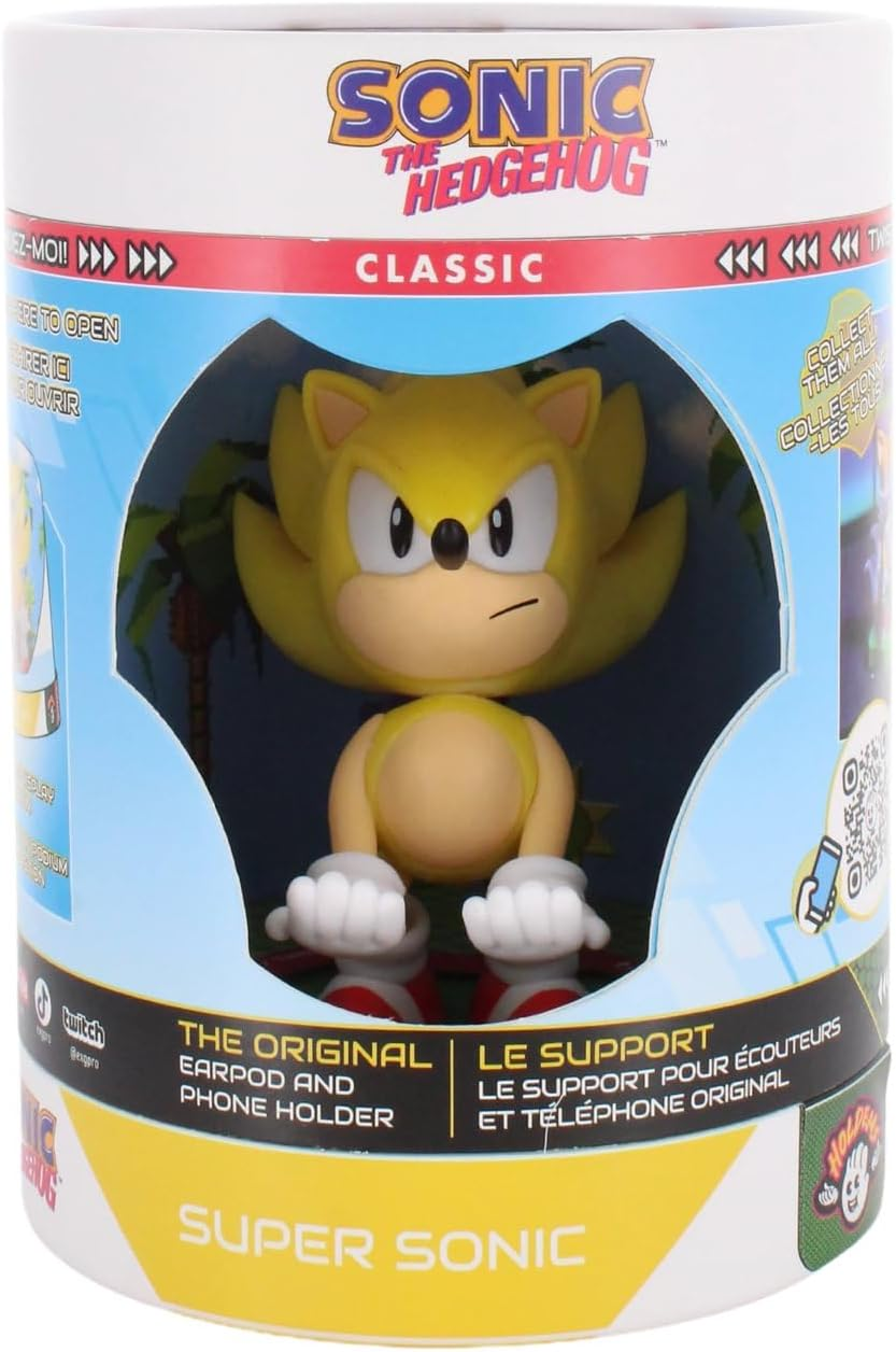 Cable Guys Holdem - Super Sonic Collectible Small Tech Accessories & Phone Holder/Stand (Iphone, Samsung, Air Pods, Earbuds, Earphones) image number 1